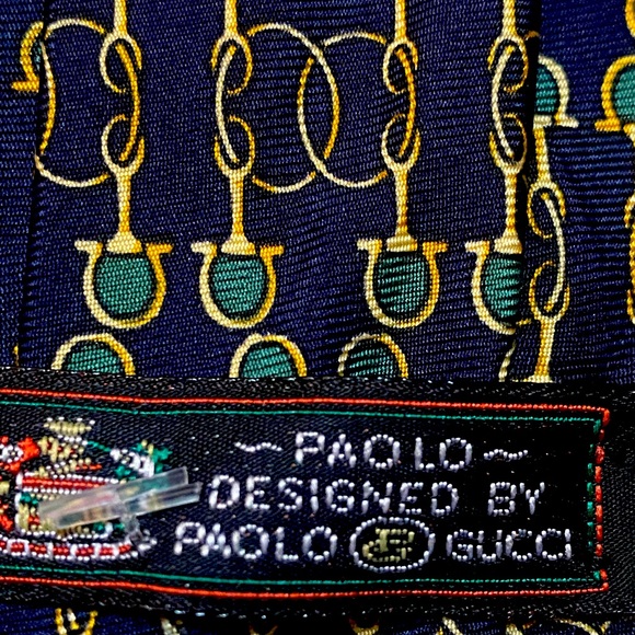 Paulo Gucci silk vintage men’s tie - Picture 3 of 8